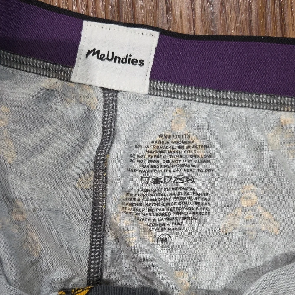 MeUndies Purple and Gray Boxer Briefs - Picture 5 of 8